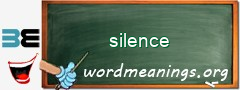 WordMeaning blackboard for silence